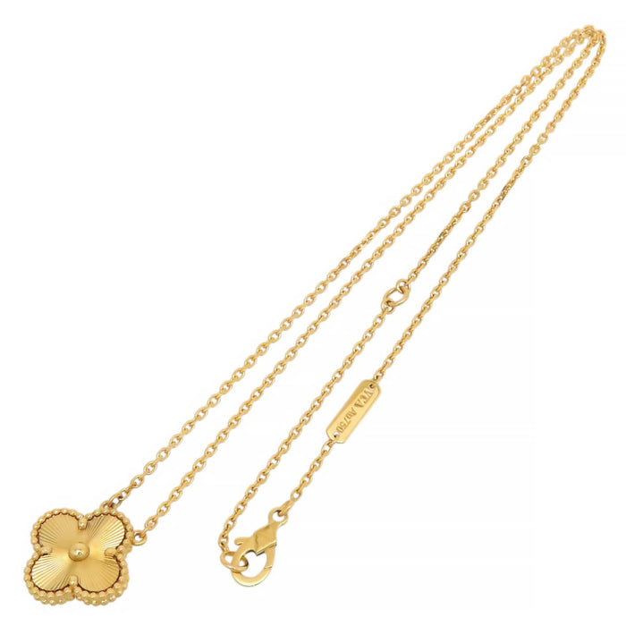 Van Cleef & Arpels Vintage Alhambra Guilloché Necklace