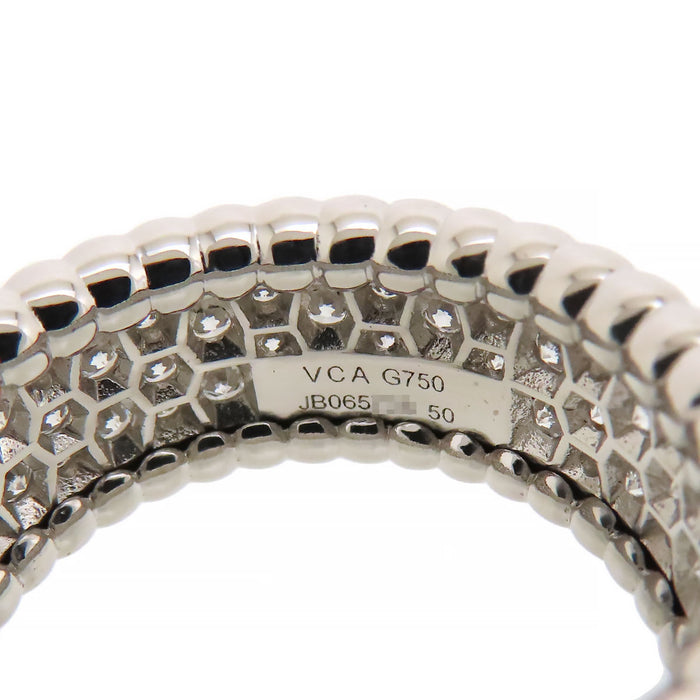 Van Cleef & Arpels Perle Diamond Ring, 3-row model