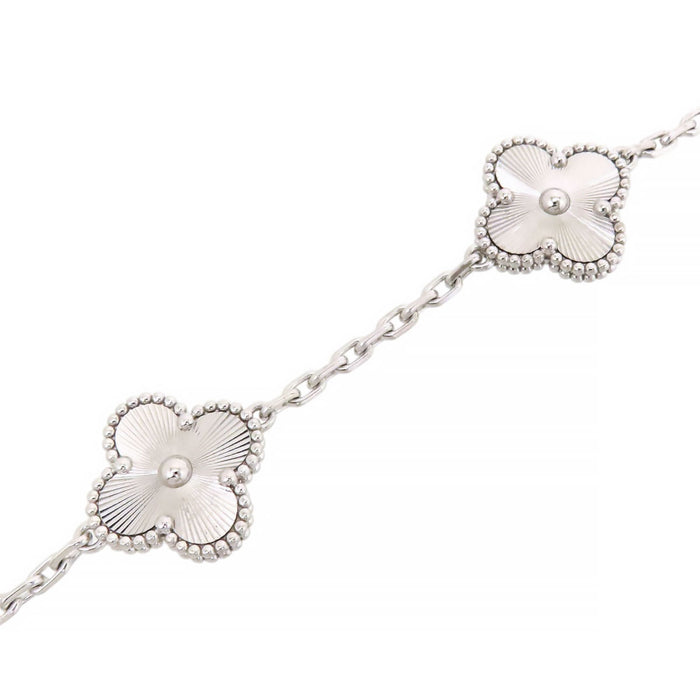 Van Cleef & Arpels Vintage Alhambra Guilloché 5 Motifs Bracelet