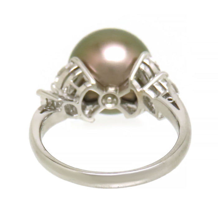 MIKIMOTO 
南洋ブラックパール ダイヤモンド リング
