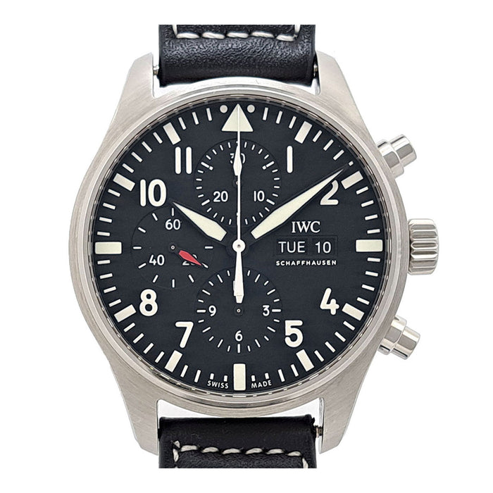 IWC 
Pilot's Watch Chronograph 
With Box and Papers
