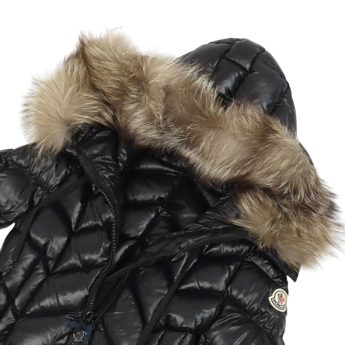 MONCLER 
ロゴ ワッペン ダブルジップ ファー フード ナイロン 
BELLETTE ダウンコート
