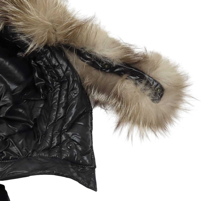 MONCLER 
ロゴ ワッペン ダブルジップ ファー フード ナイロン 
BELLETTE ダウンコート