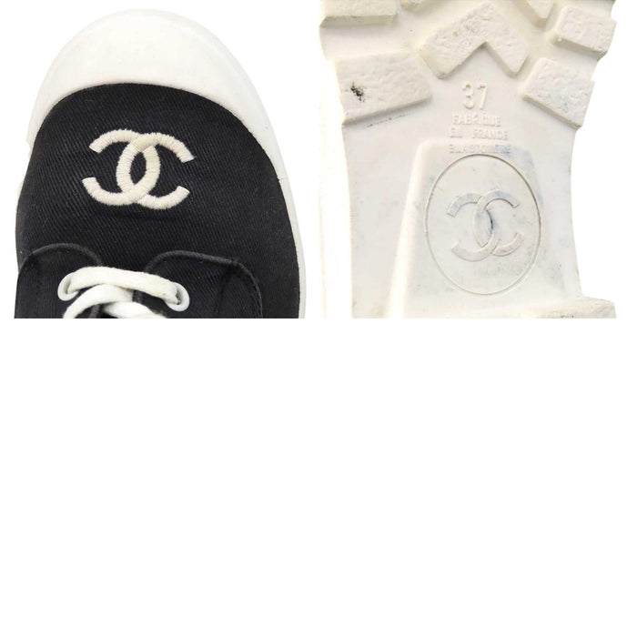CHANEL 
COCO CC ロゴ ローカット レースアップ 
ココマーク キャンバス スニーカー