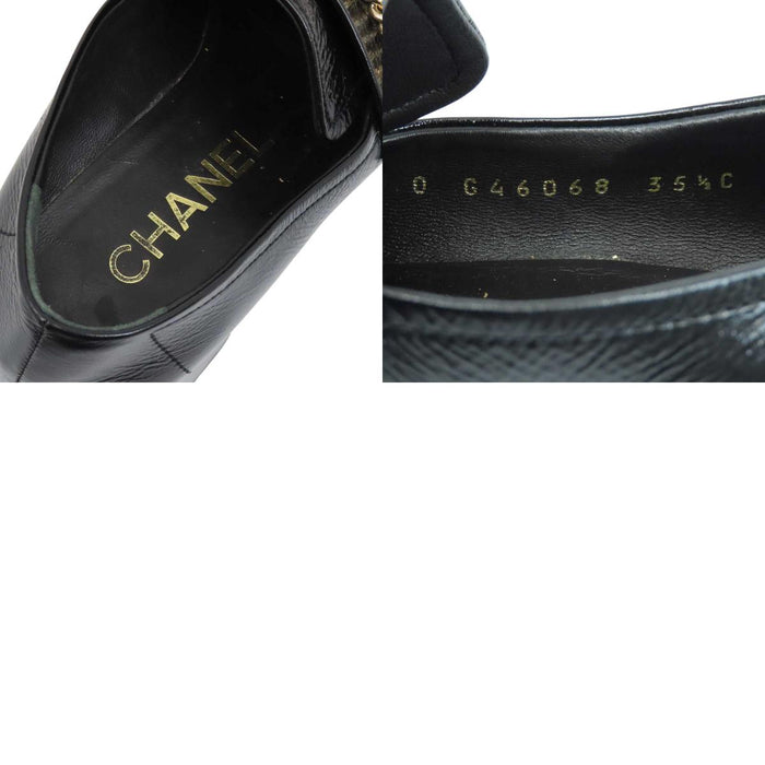 CHANEL 
COCO CC ロゴ チェーン レザー 
ココマーク ターンロック ローファー
