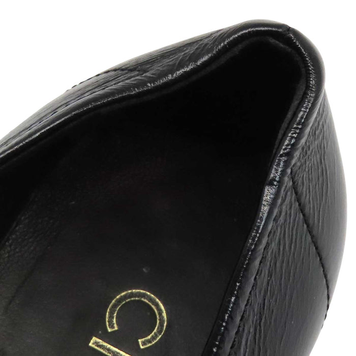 CHANEL 
COCO CC ロゴ チェーン レザー 
ココマーク ターンロック ローファー