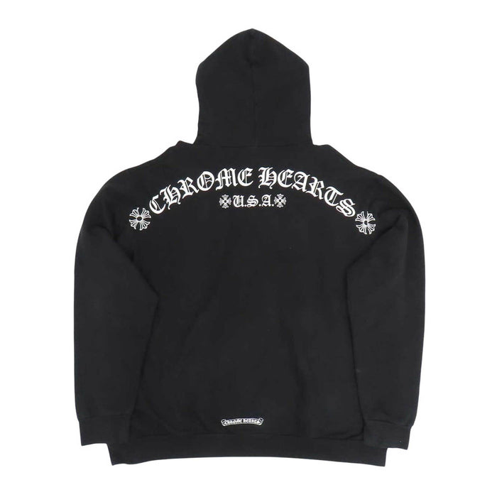 CHROME HEARTS 
SWTSHRT HD フード CH USA 
アーチロゴ Tバー フーディ