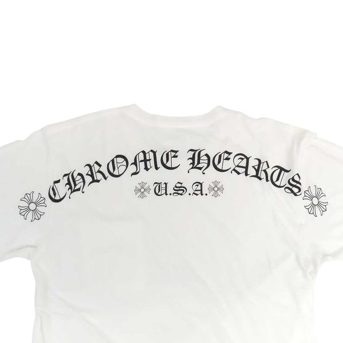 CHROME HEARTS 
Back Arch Logo USA スクロールラベル CH クルーネック 
アーチロゴ USA Tシャツ