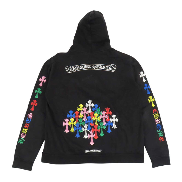 CHROME HEARTS 
CH ダガージップ フーディ スウェット コットン 
マルチ セメタリー クロス プリント ジップアップ パーカー