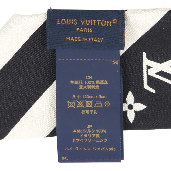 LOUIS VUITTON 
LV ロゴ シルク 
バンドー BB モノグラム シルエット スカーフ