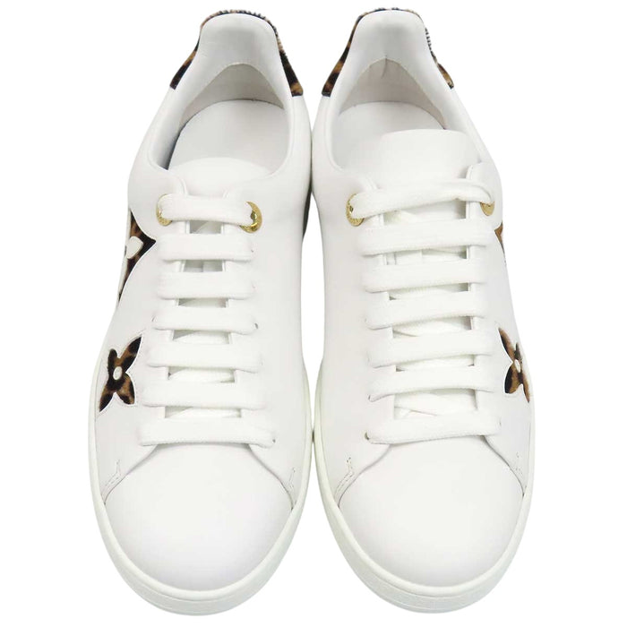 LOUIS VUITTON 
LV ロゴ ハラコ レースアップ 
フロントローライン スニーカー