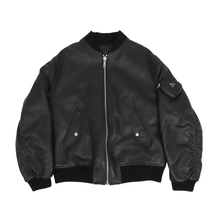PRADA 
トライアングルロゴ 
ナッパレザー ボンバージャケット