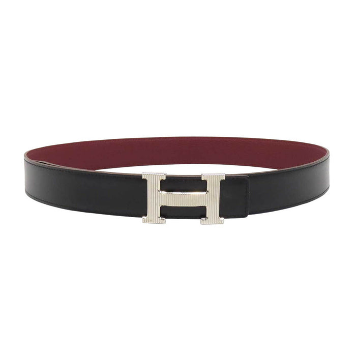 HERMES 
H アッシュ □K刻印 Hロゴ レザー 32MM 
コンスタンス Hストリエ リバーシブル ベルト