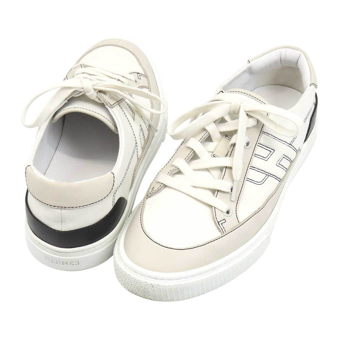 HERMES 
Deep Hモチーフ キャンバス レザー 
ディープ スニーカー