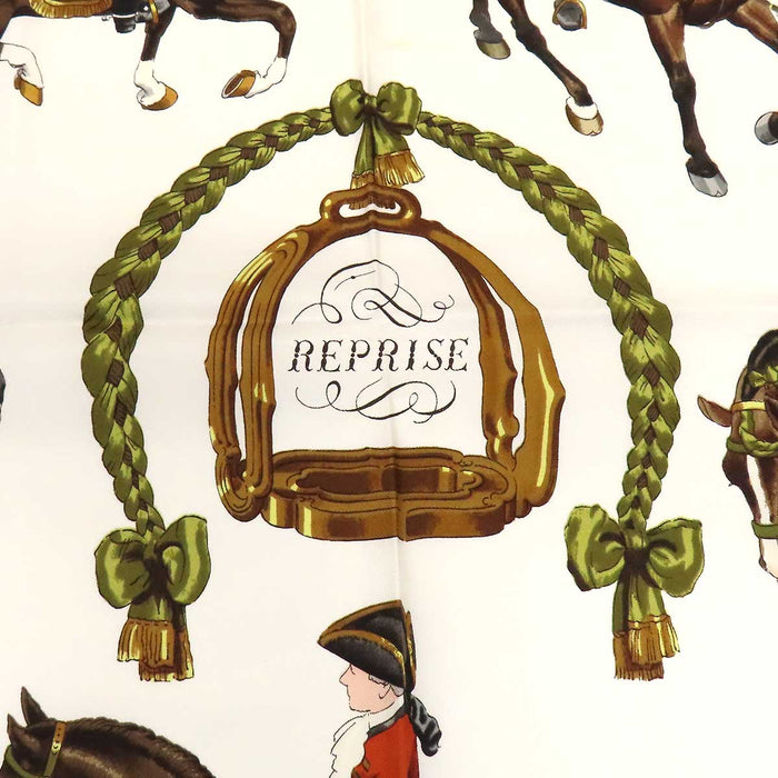 HERMES 
スカーフ 大判 シルク 馬 
カレ 90 REPRISE リピート