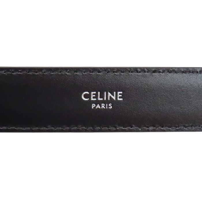 CELINE 
レザー シルバーカラー金具 
トリオンフ ベルト