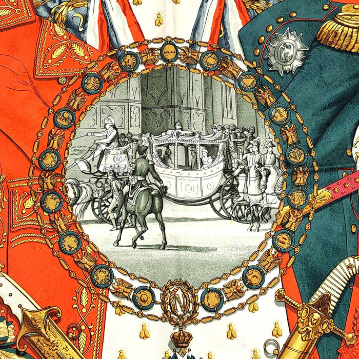 HERMES 
ナポレオン シルク 大判 
カレ 90 NAPOLEON スカーフ