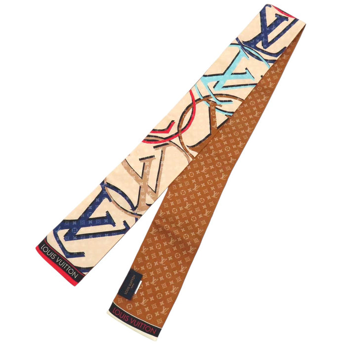 LOUIS VUITTON 
LV ロゴ シルク 
バンドー プラネット モノグラム スカーフ