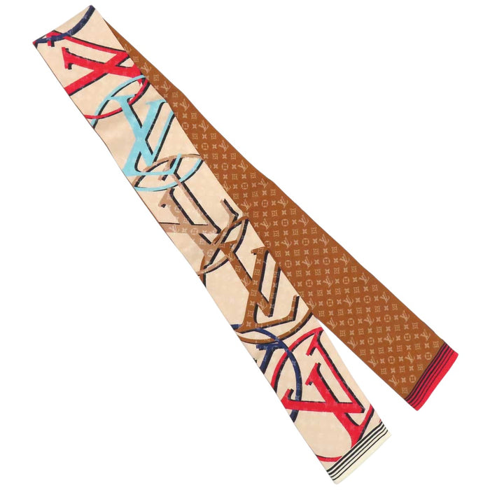LOUIS VUITTON 
LV ロゴ シルク 
バンドー プラネット モノグラム スカーフ
