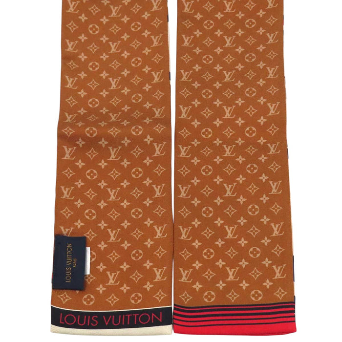 LOUIS VUITTON 
LV ロゴ シルク 
バンドー プラネット モノグラム スカーフ