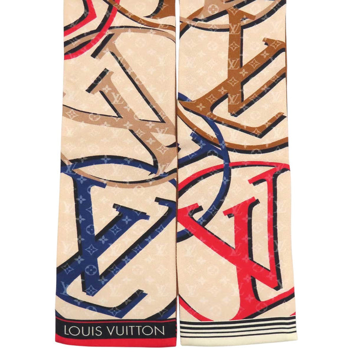 LOUIS VUITTON 
LV ロゴ シルク 
バンドー プラネット モノグラム スカーフ