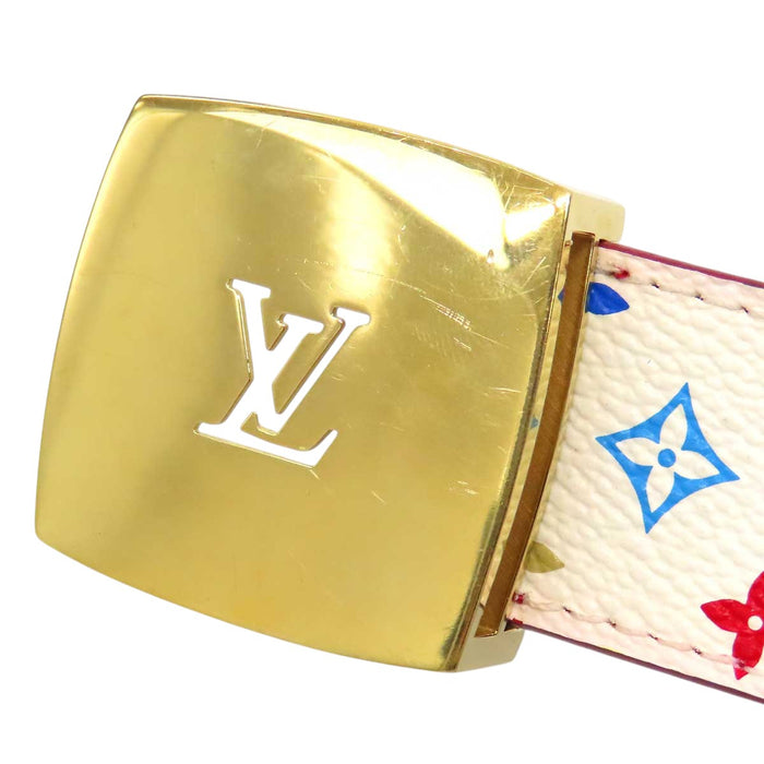 LOUIS VUITTON 
レザー ブロン 
サンチュール キャレ LVカット ベルト 
モノグラムマルチカラー