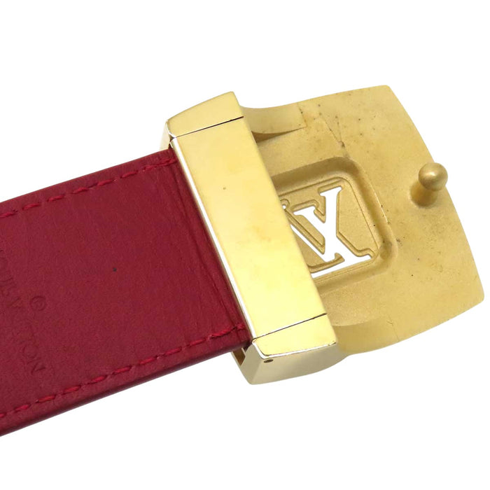 LOUIS VUITTON 
レザー ブロン 
サンチュール キャレ LVカット ベルト 
モノグラムマルチカラー