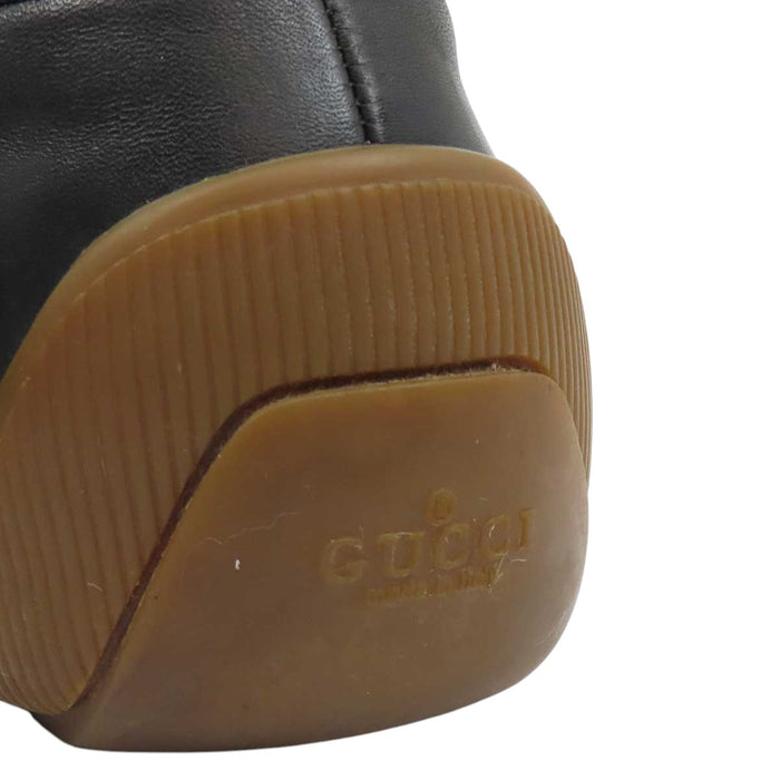 GUCCI 
レザー 
ホースビット ラバーソール ローファー
