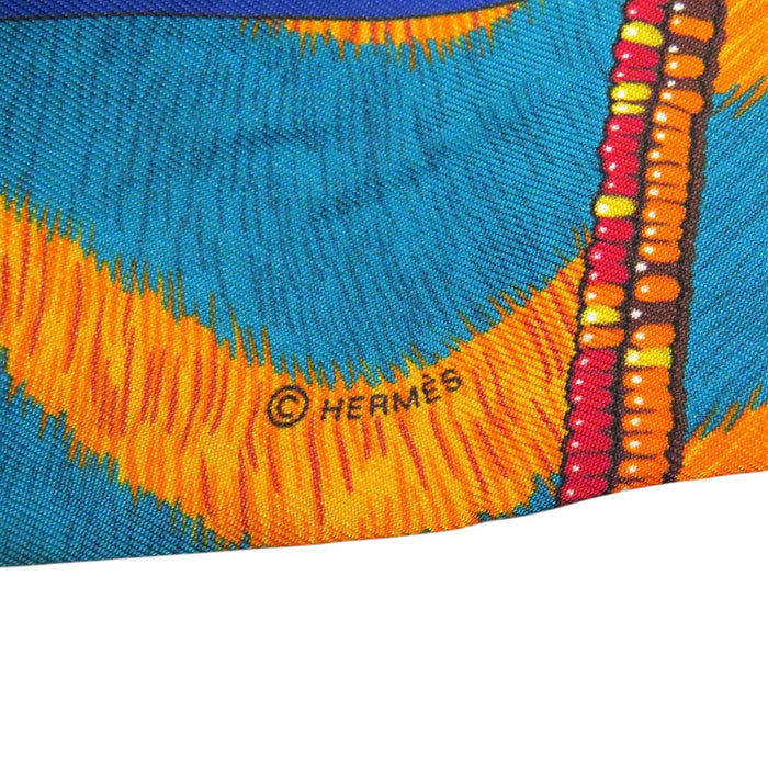 HERMES 
シルク レオパード柄 
ツイリー 野生とカモフラージュ PELAGES ET CAMOUFLAGE