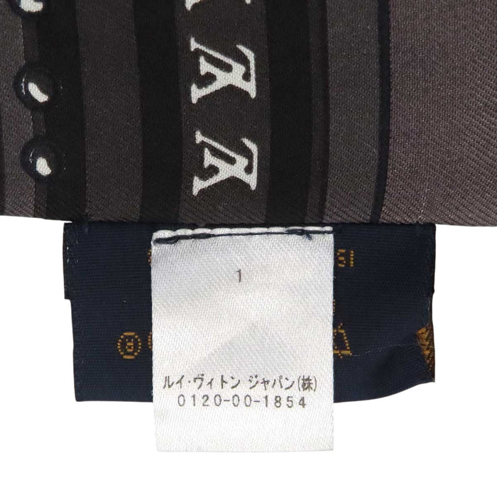 LOUIS VUITTON 
LV ロゴ シルク レオパード柄 
バンドー ワールド スカーフ