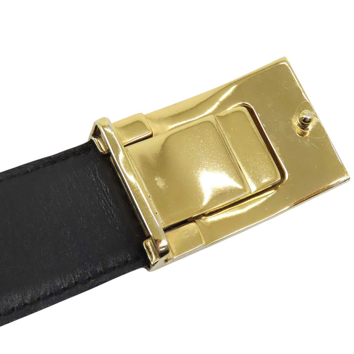 LOEWE 
レザー ゴールドカラー金具 
アナグラム スクエアバックル ベルト