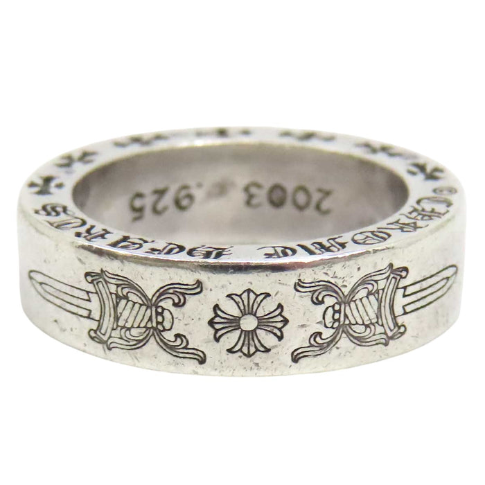 CHROME HEARTS 
CH SPACER DAGGER シルバー 2003年刻印 
6mm スペーサー ダガー リング