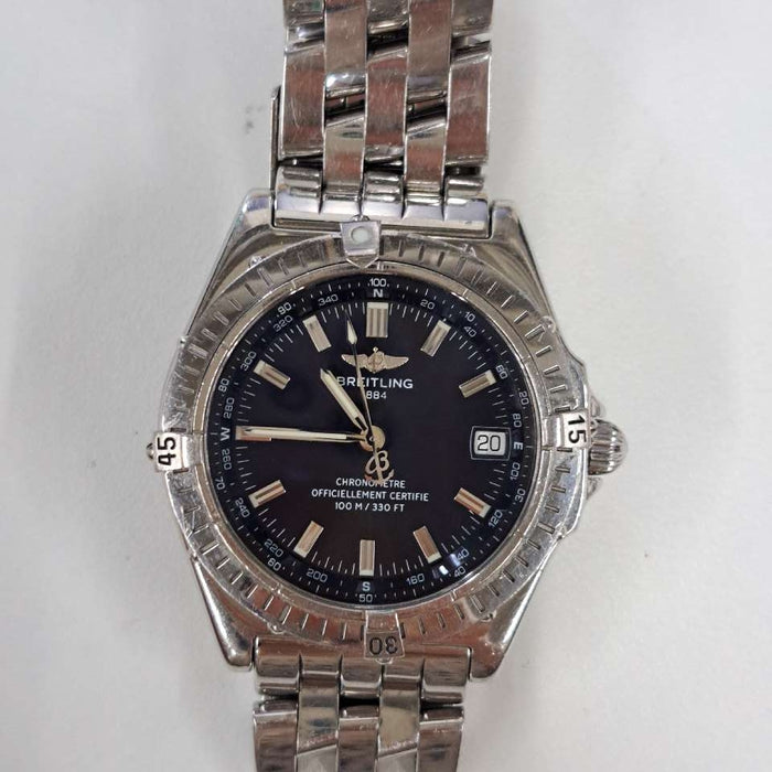 【WHOLESALES】
BREITLING 
A10350 
ウィングス 
箱(内箱破損)　ギャランティ　クロノメーター証