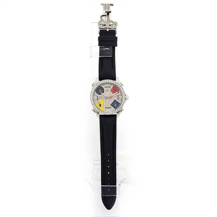 JACOB&CO 
Five Time Zone Diamond Bezel 
Includes box and warranty card