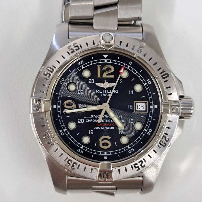 【WHOLESALES】
BREITLING 
A17390 
箱(内箱劣化あり)　ギャランティ　クロノメーター証