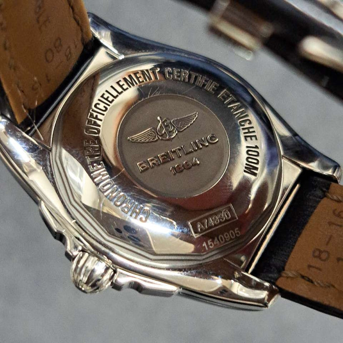 【WHOLESALES】
BREITLING 
A74330 
ギャラクティック36 ダイヤベゼル 
内箱　ギャランティ(液晶にじみあり)　クロノメーター証　純正レザーベルト(使用感中)