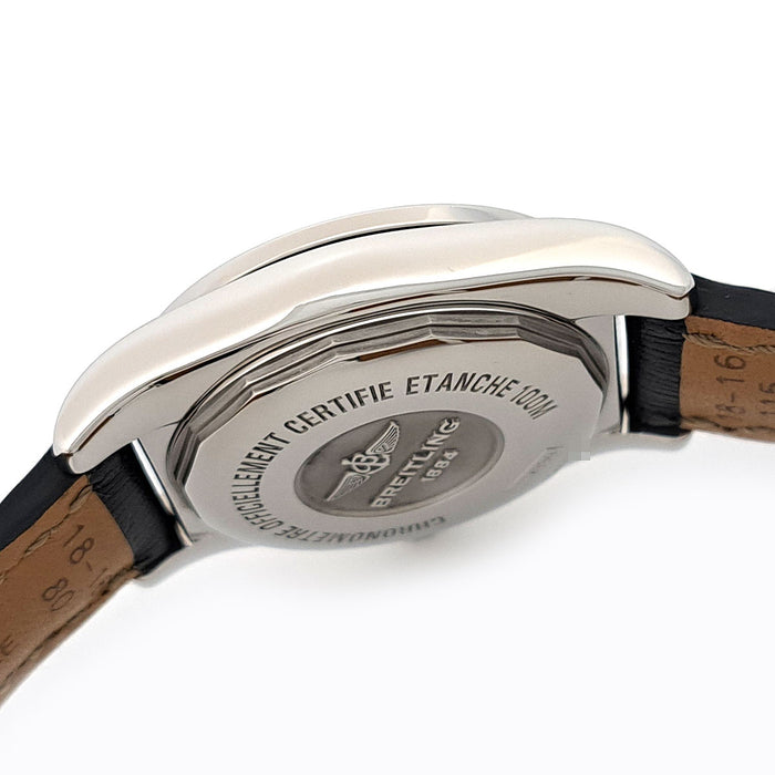 BREITLING 
Galactic 36, cadran en nacre blanche, lunette sertie de diamants 
Avec boîte et papiers