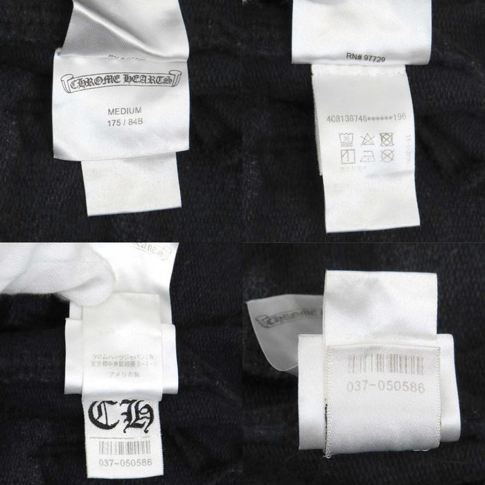 CHROME HEARTS 
CH クロス 総柄 スウェット コットン 
グレイブヤード ホースシュー ハーフパンツ