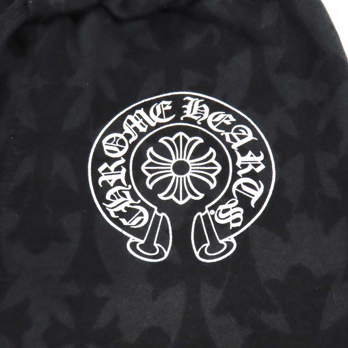 CHROME HEARTS 
CH クロス 総柄 スウェット コットン 
グレイブヤード ホースシュー ハーフパンツ