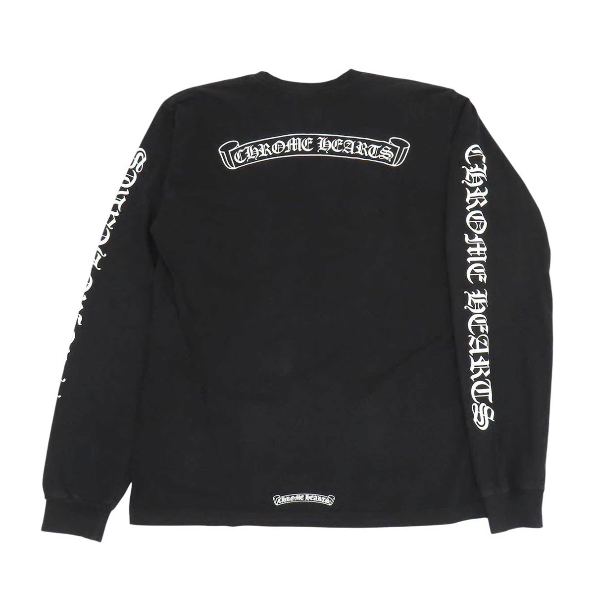 CHROME HEARTS CH コットン クルーネック スクロールラベル 袖ロゴ