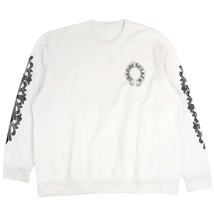 CHROME HEARTS 
CH HORSESHOE SWTSHRT コットン 裏起毛 
袖フローラル ホースシュー スウェット