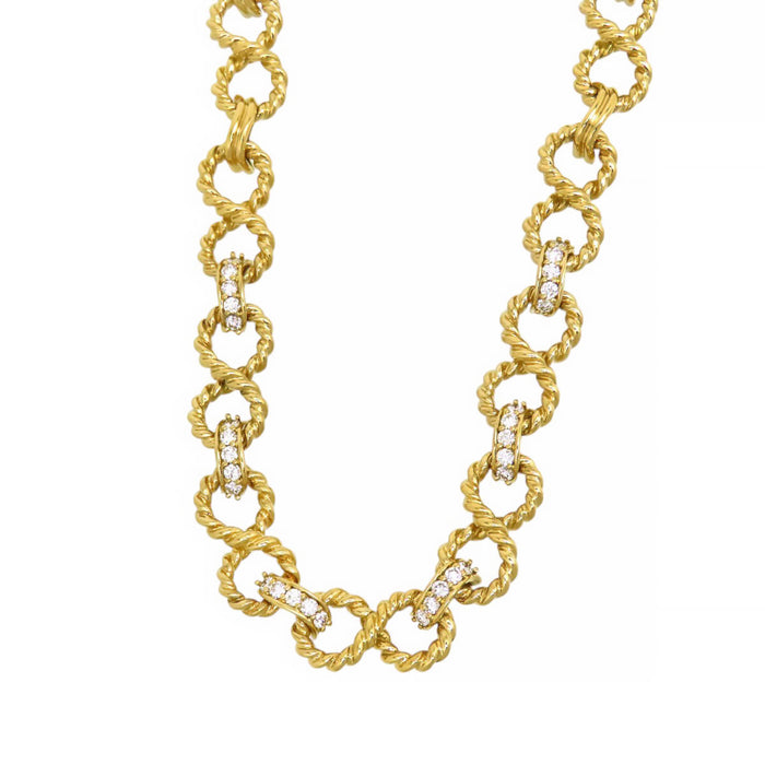 TIFFANY&Co. 
リンク ロープ ダイヤモンド ネックレス