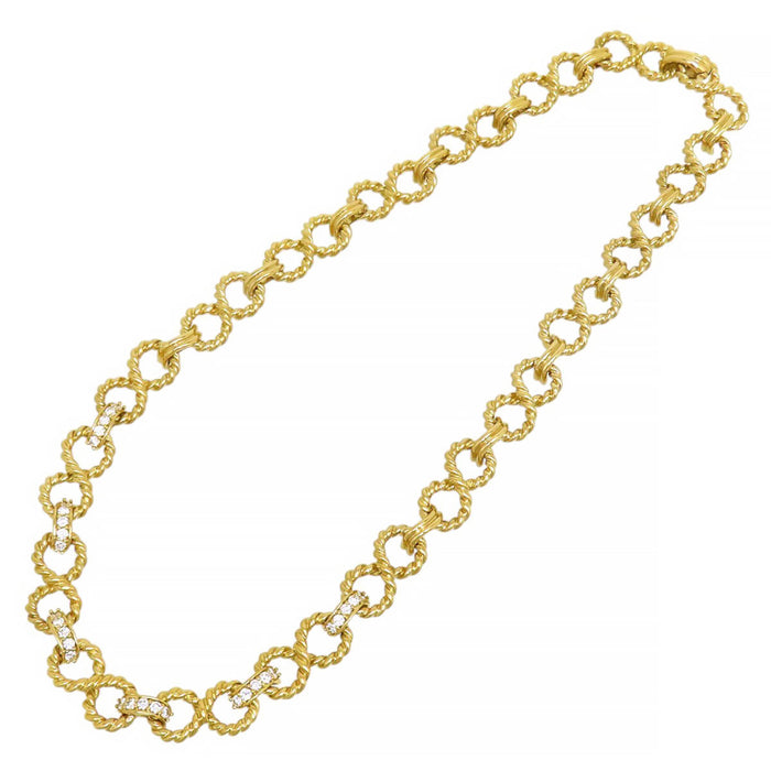 TIFFANY&Co. 
リンク ロープ ダイヤモンド ネックレス