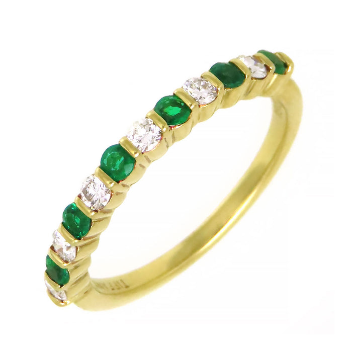TIFFANY&Co. Diamond Emerald Half-Eternity Ring