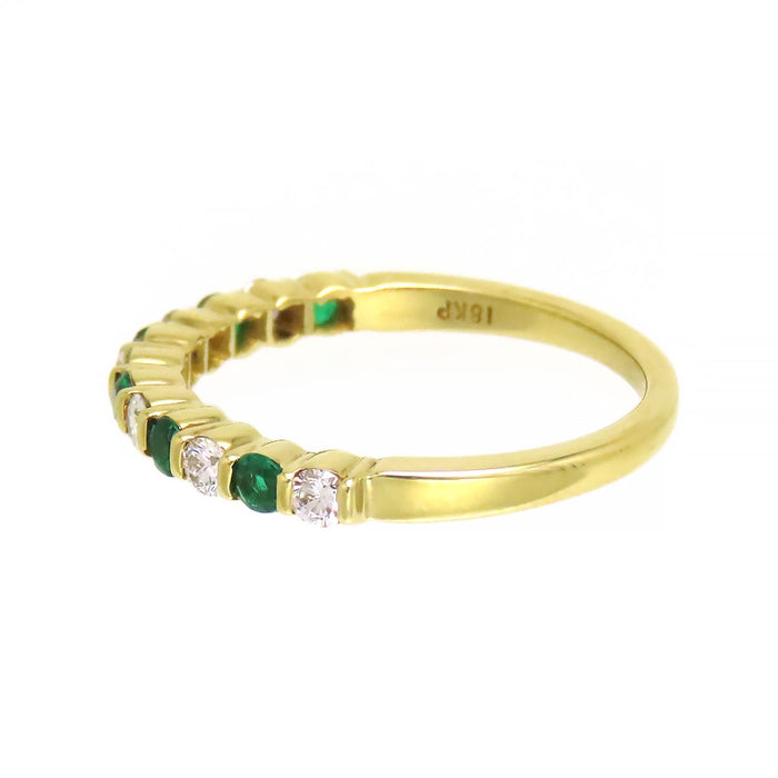 TIFFANY&Co. Diamond Emerald Half-Eternity Ring