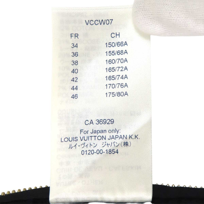 LOUIS VUITTON 
総柄 ゴールドカラー レザー 
モノグラム ジップ スカート