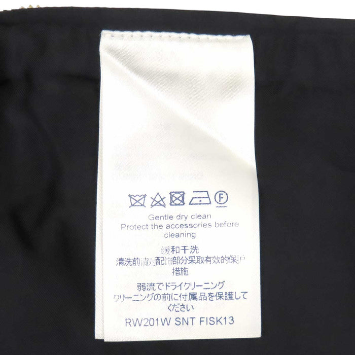 LOUIS VUITTON 
総柄 ゴールドカラー レザー 
モノグラム ジップ スカート
