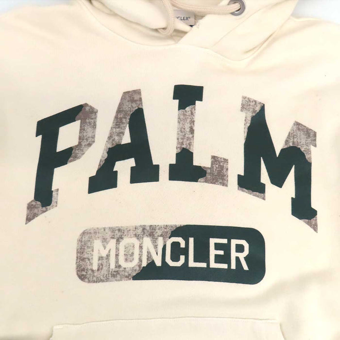 MONCLER 
パーム エンジェルス スウェット USED加工 2023年製 裏起毛 
HOODIE GENIUS 8 PALM ANGELS コラボ ロゴ フーディ 
モンクレールジーニアス