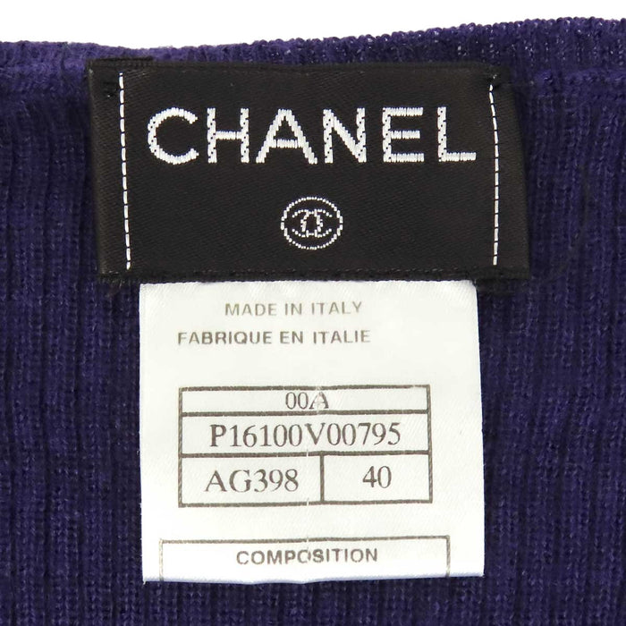 CHANEL 
COCO CC ロゴ カシミヤ混 シルク混 00A 
ココマーク ロングスリーブ ニット