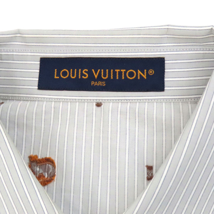 LOUIS VUITTON 
LV ロゴ キツネ 総柄 コットン RM261MM CN7 HUS17W 
ストライプド フィルクーペ シャツ